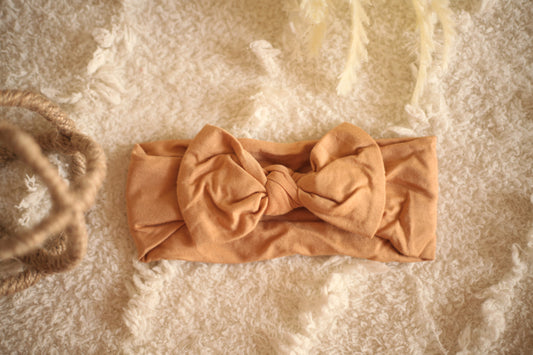 Bamboo Bow Headband in Sunflower Yellow