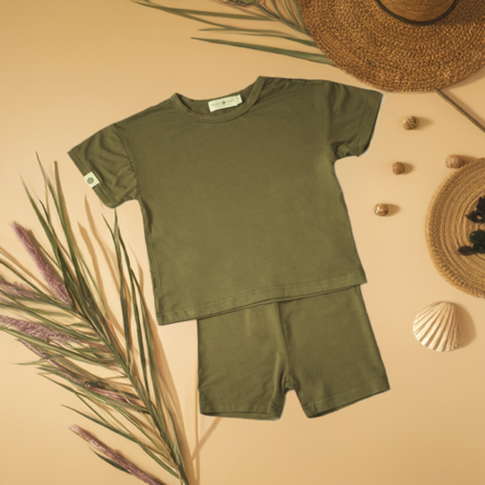 Bamboo Summer Set in Army Green